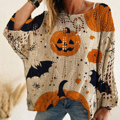 🎃 Halloween Favorite | Women's Batwing-Sleeve Loose-Fit Knit Sweater