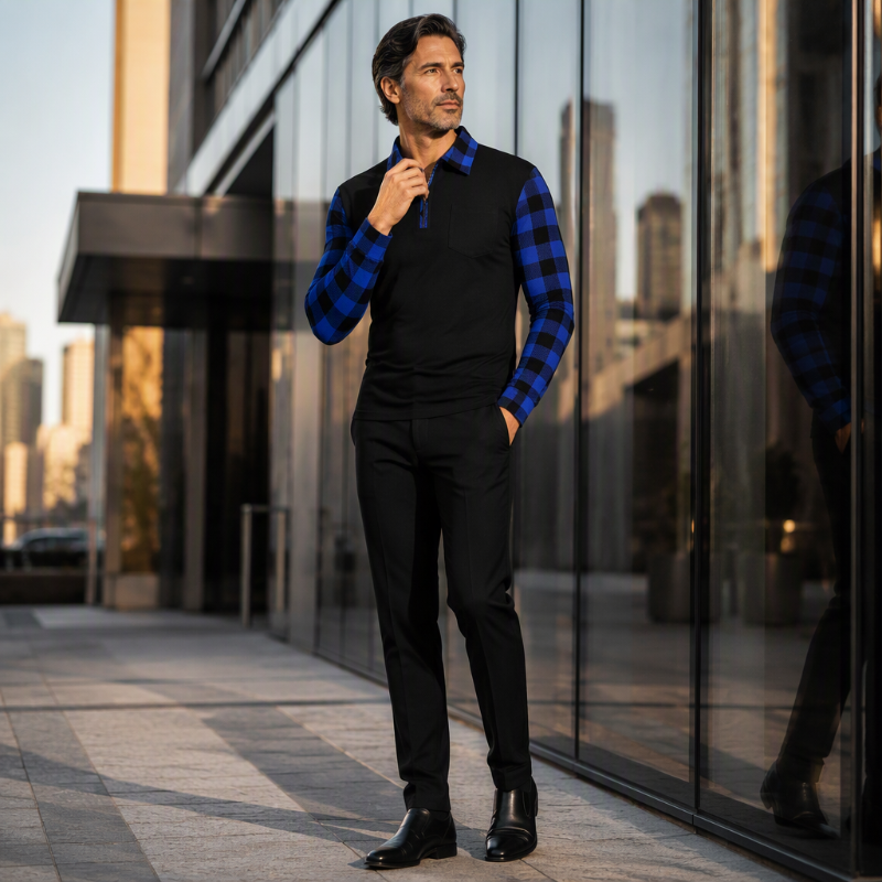 Bestseller🏆Men's Casual Long Sleeve Half-Zip Shirt