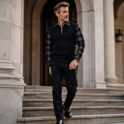 Bestseller🏆Men's Casual Long Sleeve Half-Zip Shirt