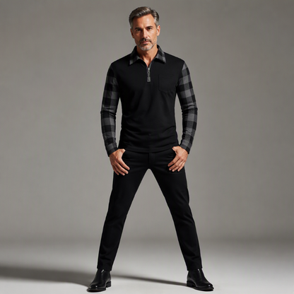 Bestseller🏆Men's Casual Long Sleeve Half-Zip Shirt