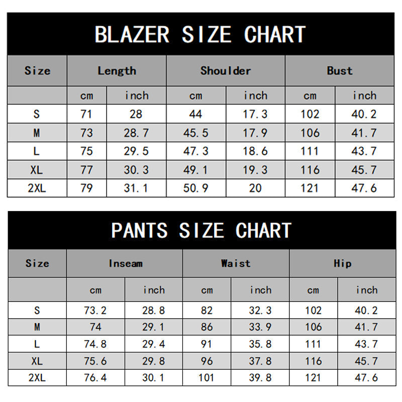 ✨ Refined Style | Men's Slim-Fit Blazer & Pants 2-Piece Suit