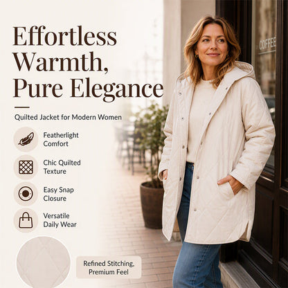 Women's Winter Diamond Quilted Hooded Coats