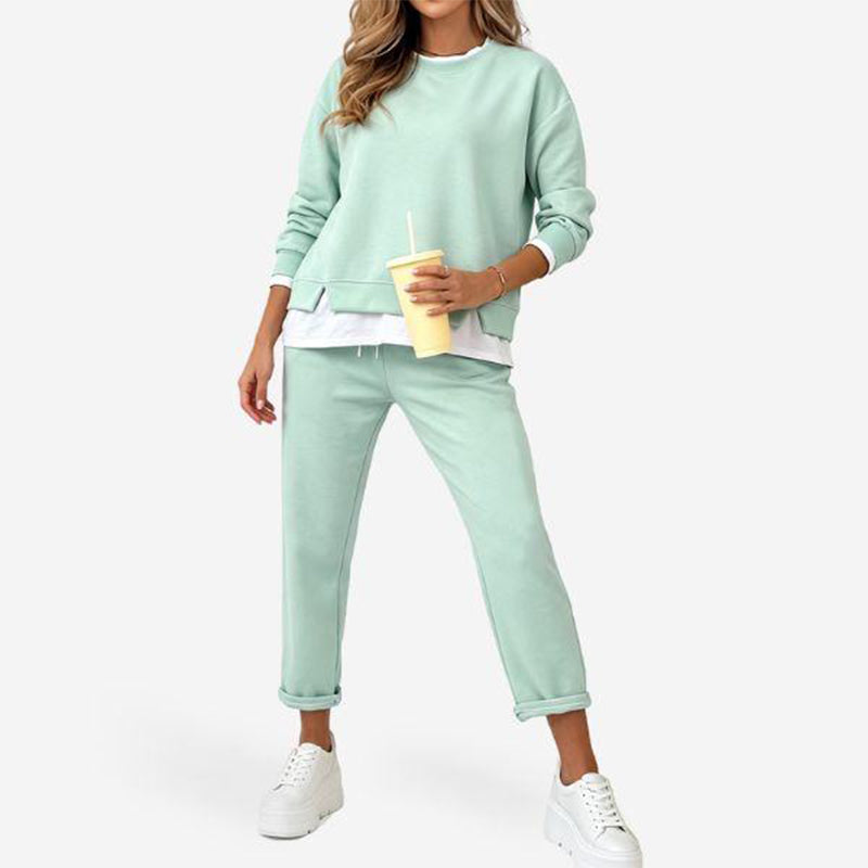 ✨ Two Looks in One | Women's Layered-Look Sweatshirt & Jogger Pants Set ⚡ Free Shipping