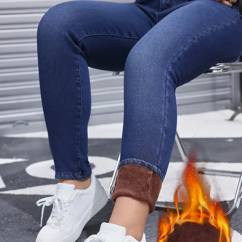 Women's High-Stretch Plush-Lined Skinny Jeans