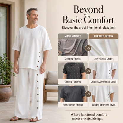 Men's Casual Shirt & Pants 2-Piece Set