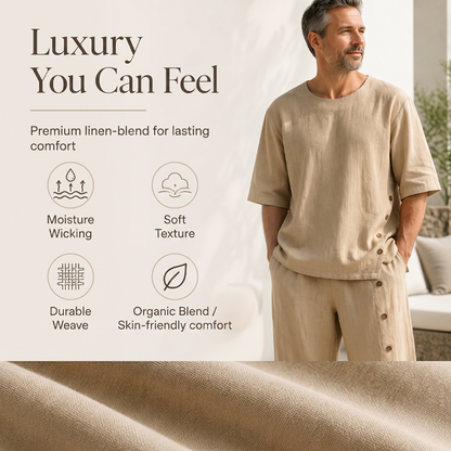 Men's Casual Shirt & Pants 2-Piece Set