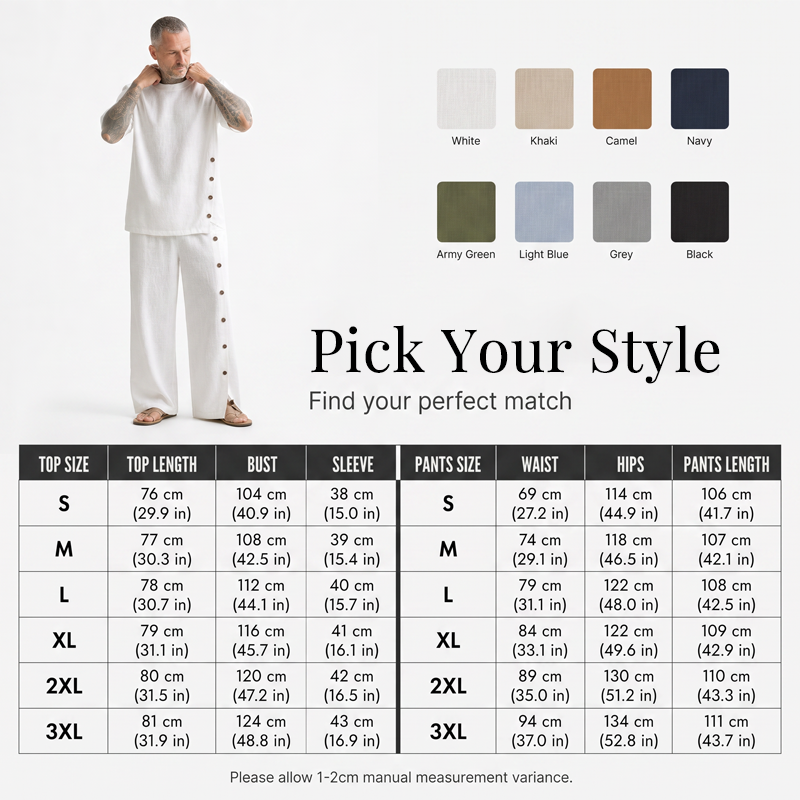 Men's Casual Shirt & Pants 2-Piece Set