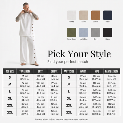 Men's Casual Shirt & Pants 2-Piece Set