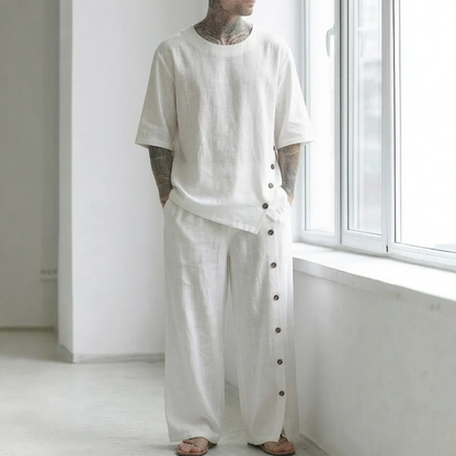 Men's Casual Shirt & Pants 2-Piece Set