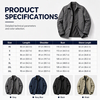 🌧️ More Coverage, Sharper Style | Men's Waterproof Mid-Length Trench Coat⚡Free shipping