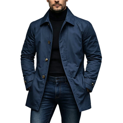 🌧️ More Coverage, Sharper Style | Men's Waterproof Mid-Length Trench Coat⚡Free shipping