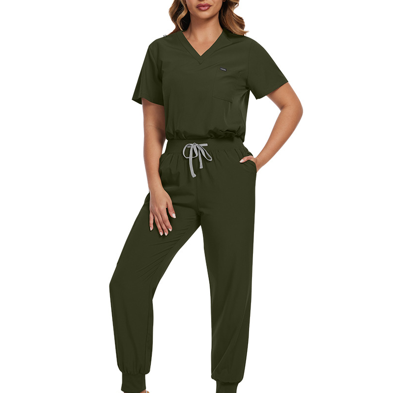 🩺 Breathable Comfort, Easy Movement | Women's Stretch Scrubs 2-Piece Set
