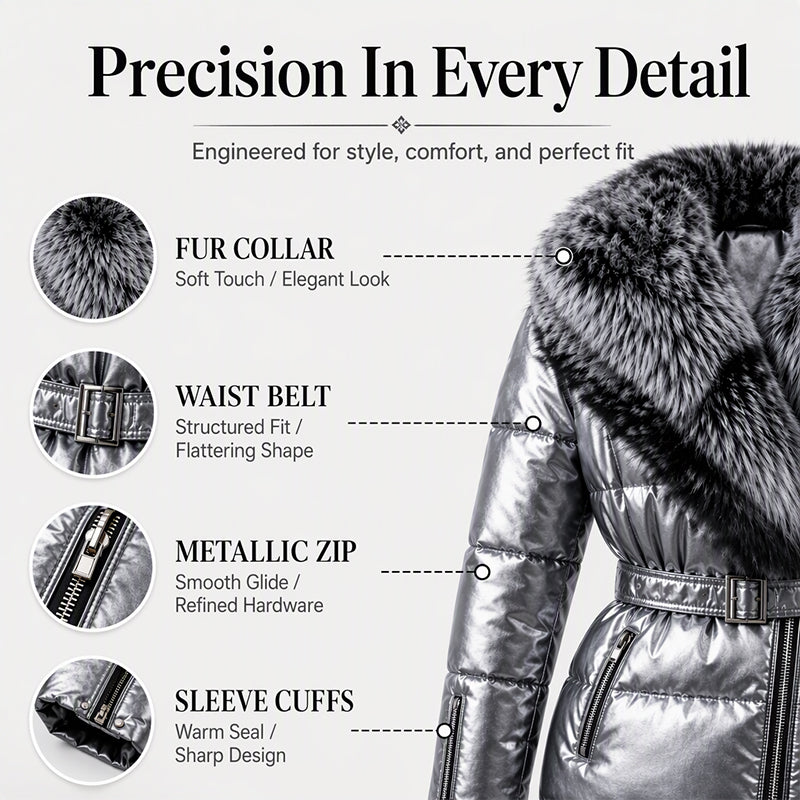 🖤Black Friday Sale:50% OFF🖤❄️Women's Padded Jacket with Faux Fur Collar
