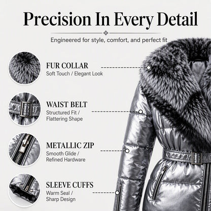 🖤Black Friday Sale:50% OFF🖤❄️Women's Padded Jacket with Faux Fur Collar