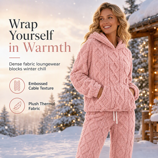 ☁️🧸 The Snuggle Edit – Fluffy Hoodie & Dream-Soft Lounge Set ✨💗